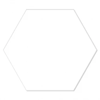 Hexagon Klinker Luxe Basic Vit Matt 20x23 cm